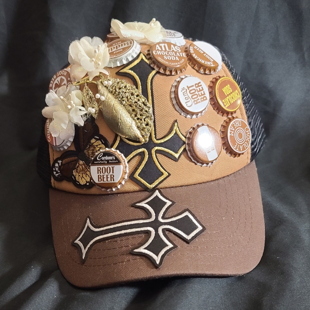 Chocolate Brown Unique Bottlecap Hat